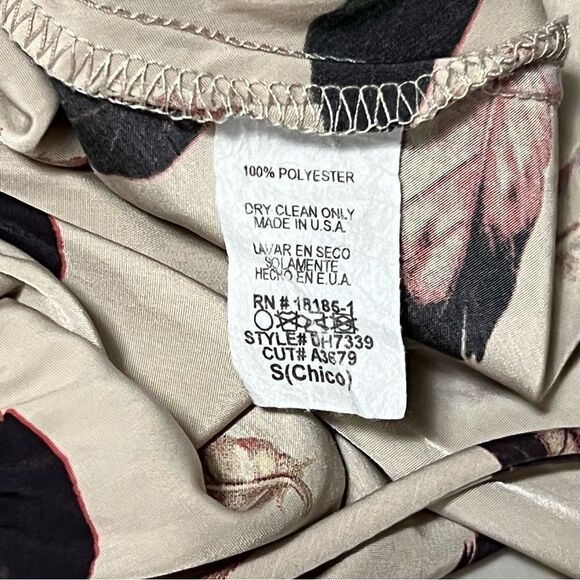 anthropologie Audrey 3+1 Feather Printed Tie Back Dress - Picture 5 of 8